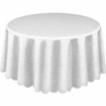 Tischdecke oval weiß 160x360 cm Struktur damast circle bügelfrei fleckenabweisend