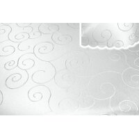 Tischdecke oval weiß 160x400 cm Struktur damast circle bügelfrei fleckenabweisend