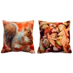 Kissenhülle Fotodruck Eichhörnchen Kurzplüsch 40x40