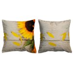 Kissenhülle Fotodruck Sonnenblume Kurzplüsch 40x40