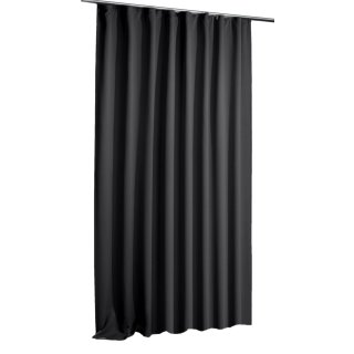 Verdunklungsvorhang schwarz Kräuselband 135x175 cm Gardine blickdicht Vorhang