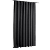 Verdunklungsvorhang schwarz Kräuselband 135x175 cm...