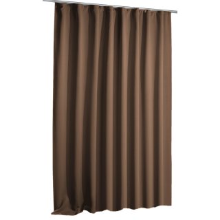 Verdunkelungsvorhang 270x245 cm braun Blackout Kräuselband Vorhang