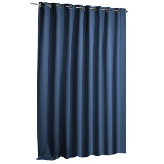Verdunkelungsvorhang Blackout blau Ösen 270 x 245