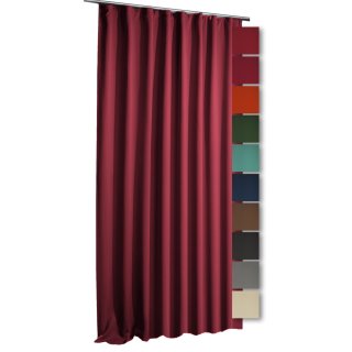 Verdunklungsvorhang Blackout Gardine Kräuselband blickdicht 135x245 Raumklima Effekt