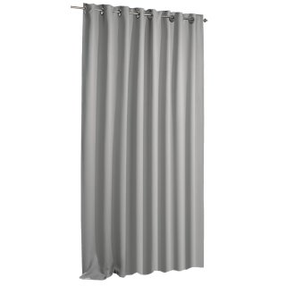 Verdunkelungsvorhang Blackout grau Ösen 135 x 245