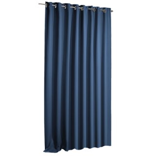 Verdunkelungsvorhang Blackout blau Ösen 135 x 245