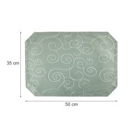 Tischset lindgrün 35x50 cm Struktur damast Ornamente Platzset bügelfrei Deckchen