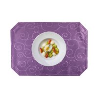 Tischset lila 35x50 cm Struktur damast Ornamente Platzset bügelfrei Deckchen