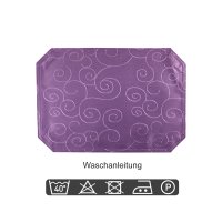 Tischset lila 35x50 cm Struktur damast Ornamente Platzset bügelfrei Deckchen