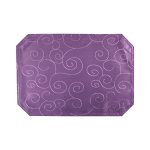 Tischset lila 35x50 cm Struktur damast Ornamente Platzset bügelfrei Deckchen