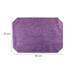 Tischset lila 35x50 cm Struktur damast Ornamente Platzset bügelfrei Deckchen