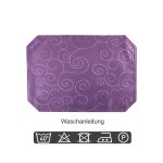 Tischset lila 35x50 cm Struktur damast Ornamente Platzset bügelfrei Deckchen
