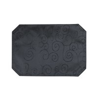 Tischset schwarz 35x50 cm Struktur damast Ornamente...