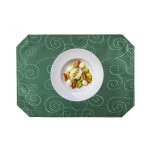 Tischset grün dunkel 35x50 cm Struktur damast Ornamente Platzset bügelfrei Deckchen