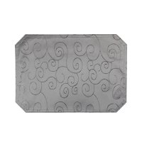 Tischset grau 35x50 cm Struktur damast Ornamente Platzset...