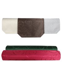 Tischset grau 35x50 cm Struktur damast Ornamente Platzset bügelfrei Deckchen