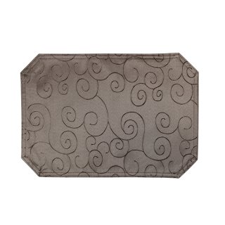 Tischset braun dunkel 35x50 cm Struktur damast Ornamente Platzset bügelfrei Deckchen