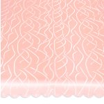 Tischdecke oval 130x220 cm Tafeltuch Struktur damast Streifen bügelfrei fleckenabweisend #1368 rosa pastell