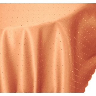Tischdecke rund 180 cm Ø orange Punkte damast Struktur bügelfrei fleckenabweisend