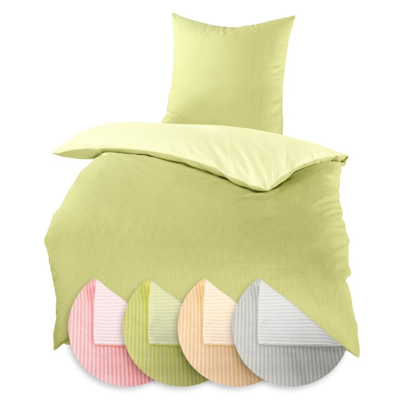 Wende Bettwäsche Set Satin Baumwolle 135x200 80x80 cm oder Kissenhüll, 4,95 €