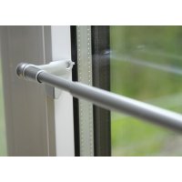 Gardinen- Fenster- Klemmstange f&uuml;r Fenstergardinen Gr&ouml;&szlig;enwahl wei&szlig; oder silber/chrom matt