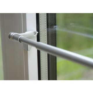 Klemmstange für Fenstergardinen 30 cm - 40 cm silber / chrom matt
