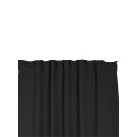 Verdunklungsgardine Blackout Kräuselband Vorhang 135 x 245 Gardine schwarz
