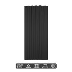 Verdunklungsgardine Blackout Kräuselband Vorhang 135 x 245 Gardine schwarz