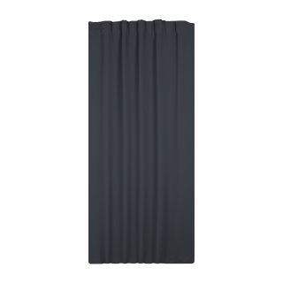 Verdunklungsgardine Blackout Kräuselband Vorhang 135 x 245 Gardine grau dunkel