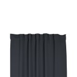 Verdunklungsgardine Blackout Kräuselband Vorhang 135 x 245 Gardine grau dunkel