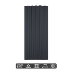 Verdunklungsgardine Blackout Kräuselband Vorhang 135 x 245 Gardine grau dunkel