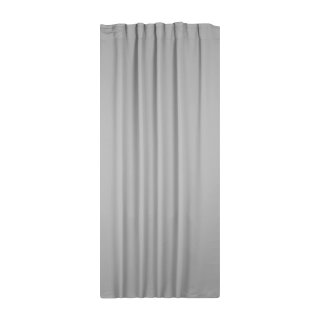 Verdunklungsgardine Blackout Kr&auml;uselband Vorhang 135 x 245 Gardine wei&szlig; grau