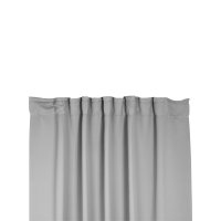 Verdunklungsgardine Blackout Kr&auml;uselband Vorhang 135 x 245 Gardine wei&szlig; grau