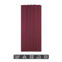 Verdunklungsgardine Blackout Kräuselband Vorhang 135 x 245 Gardine burgund