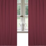 Verdunklungsgardine Blackout Kräuselband Vorhang 135 x 245 Gardine burgund