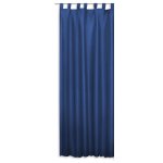 Schlaufenschal blau 140x245 cm halbtransparent Vorhang Schlaufen Gardine Alex