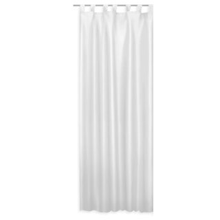 Schlaufenschal weiß 140x245 cm halbtransparent Vorhang Schlaufen Gardine Alex
