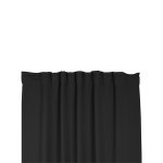 Verdunklungsvorhang schwarz 295x245 cm Kräuselband extra breit Vorhang Gardine