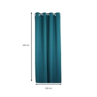 Verdunklungsvorhang Ösen Vorhang 295x245 cm extra breit Gardine blickdicht