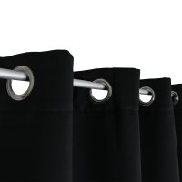 Verdunklungsvorhang schwarz  Ösen 295x245 cm extra breit Vorhang blickdicht Gardine