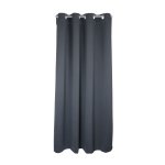 Verdunklungsvorhang grau dunkel  Ösen 295x245 cm extra breit Vorhang blickdicht Gardine