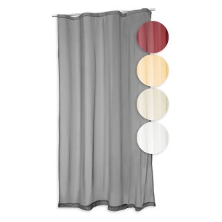 Voile Vorhang mit Kräuselband Gardine Sheer in  transparent ca. 140x245 cm