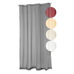Voile Vorhang mit Kräuselband Gardine Sheer in  transparent ca. 140x245 cm