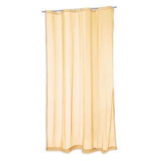 Voile Vorhang beige Kräuselband Gardine transparent ca. 140x245 cm Sheer