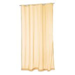 Voile Vorhang beige Kräuselband Gardine transparent ca. 140x245 cm Sheer