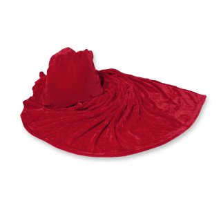 Dekostoff Samt Feeling Stoff ca. 140x200 cm festlich Textilie gesäumt #1399 Rot