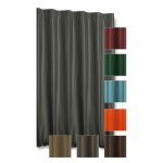 Thermovorhang Kräuselband 245x245 cm blickdicht breit Polar Fleece Vorhang Alaska