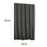 Thermovorhang Kräuselband 245x245 cm blickdicht breit Polar Fleece Vorhang Alaska