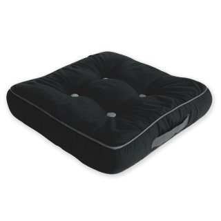 Matratzenkissen moderne Bi Color Sitzkissen Stuhlkissen Kissen Auflage ca. 40x40x8 cm #1416 schwarz